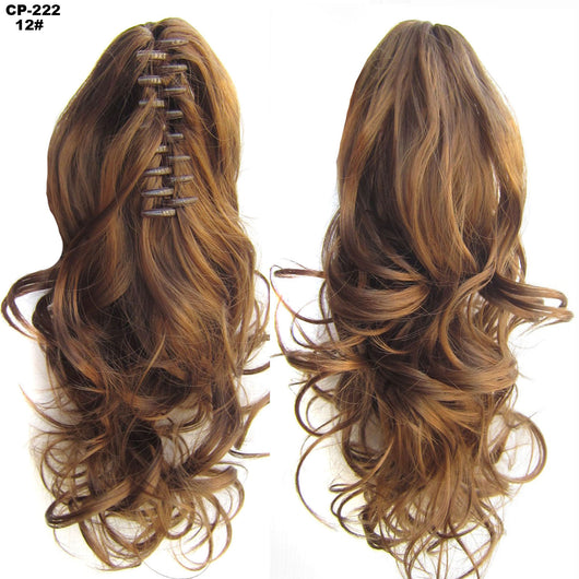 Extensión de Cabello Ondulado Largo con Clip - Peluca Postiza Gris Natural - Image 6