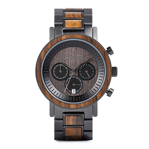 Reloj de Cuarzo con Caja de Madera Natural - Image 9