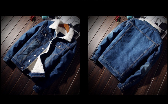 Chaqueta Denim Acolchada para Hombre - Corte Slim con Forro de Borrego