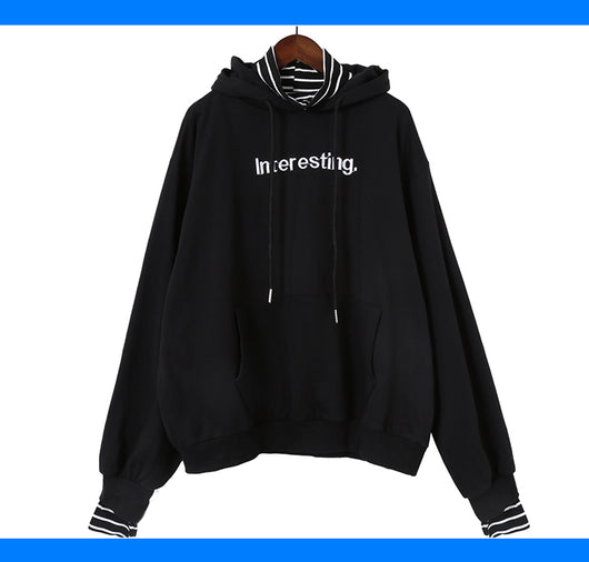 Sudadera Cuello Alto Rayas Harajuku Oversized para Mujer - Estilo K-pop Otoño - Image 6