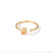 Golden stainless steel unisex ring Dorado B