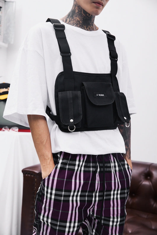 Chaleco Táctico Multi-Bolsillo con Bolsa Pecho - Estilo Urban Streetwear