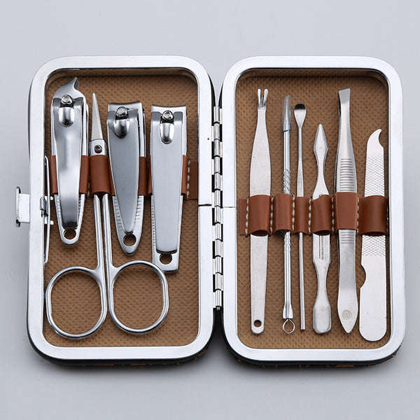 Set de 10 Cortaúñas de Acero Inoxidable Profesional