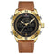 Reloj Deportivo Militar NAVIFORCE 9144 - Analógico Digital Dorado con Correa de Cuero