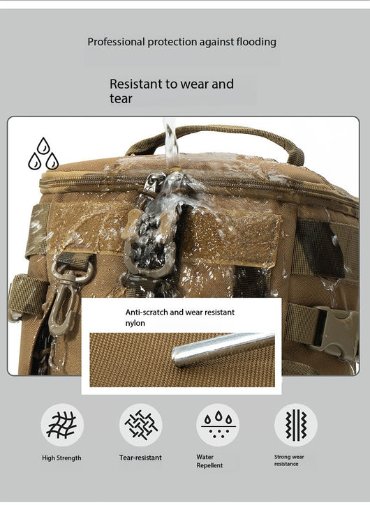 Mochila de Pesca Táctica con Múltiples Compartimentos y Sistema MOLLE - Image 8