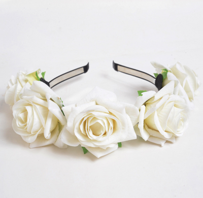 Diadema Corona de Rosas Terciopelo para Sesiones Fotográficas - Image 10