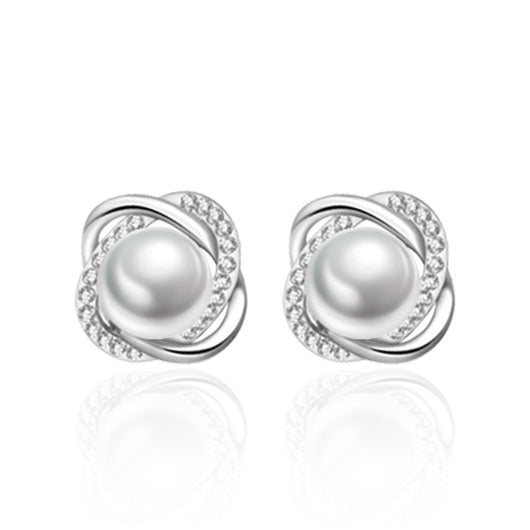 Aretes de Perla Concha con Giro Elegante - Image 5