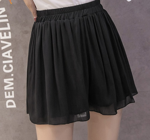 Pantalones Cortos Anchos de Gasa Estampados Talla Grande