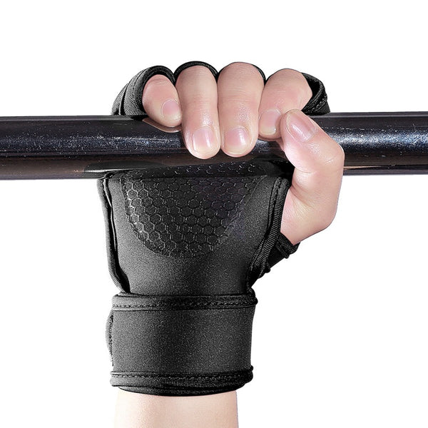 Guantes de Levantamiento de Pesas Antideslizantes de Medio Dedo