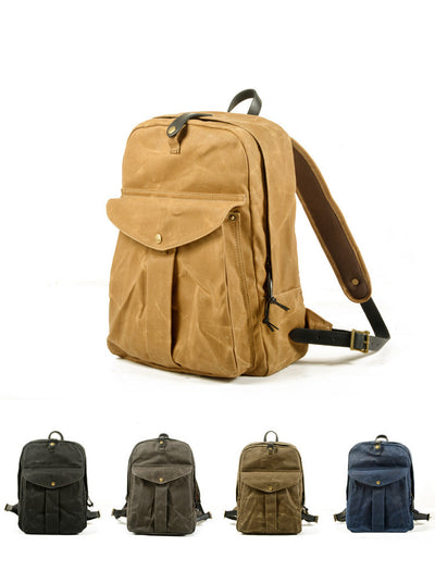Mochila de Lona Retro con Gran Capacidad para Aventuras al Aire Libre - Image 21