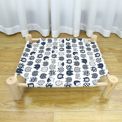 Cama de Camping de Madera para Gatos con Arenero Integrado - Image 22