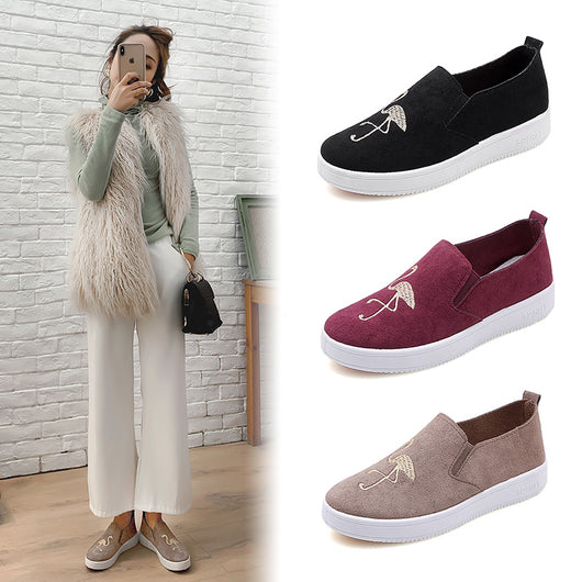 Mocasines de Lona Lovebird para Estudiantes - Comodidad de Otoño