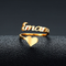 Customized Name Men Women Ring Personalized Love Heart Fashion Stainless Steel Rings Jewelry Valentine's Day Gifts Dorado Color 10