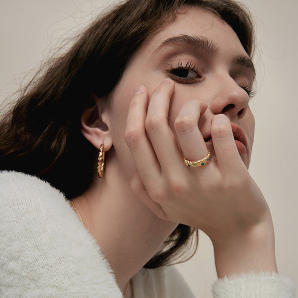 Aretes Anillo Cielo Estrellado - Inspiración Arte Vintage