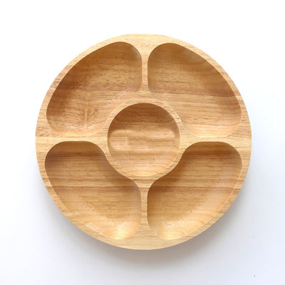 Plato de Madera Maciza con Diseño Reticular - Image 5