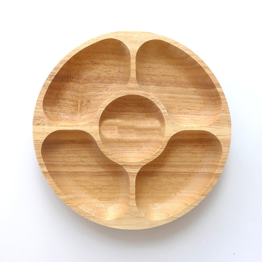 Plato de Madera Maciza con Diseño Reticular - Image 5