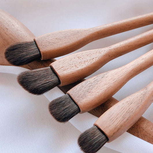 Brocha de Maquillaje con Fibra de Nogal