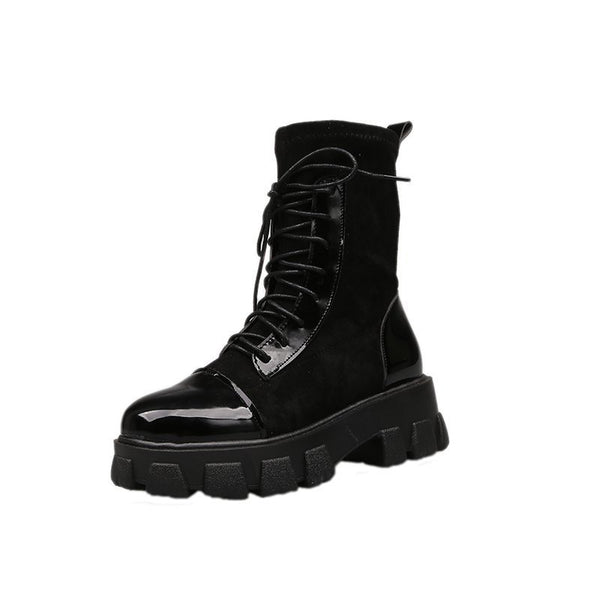 Botines de Moda con Tacón Grueso y Suela Reforzada