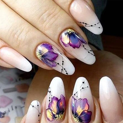 Calcomanías de Uñas Mariposas y Flores - Transfers de Agua para Decoración de Manicura - Image 3