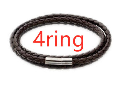 Pulsera de Cuero Trenzado Personalizada para Hombre con Nombre y Acero Inoxidable - Image 40