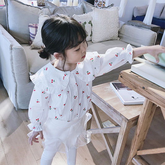 Blusa Infantil de Manga Larga con Estampado Floral - Image 2