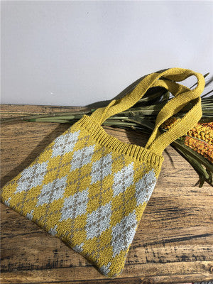 Bolsa de Lana Tipo Cartera con Diseño Cuadros - Image 8