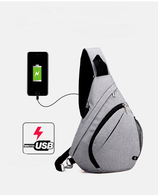 Mochila Bandolera Grande con Carga USB y Tela Transpirable - Image 2