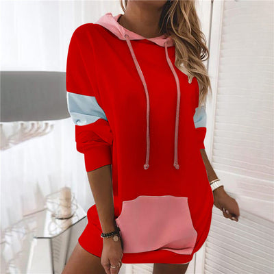 Sudadera con Capucha y Costuras Contrastantes para Mujer - Image 22