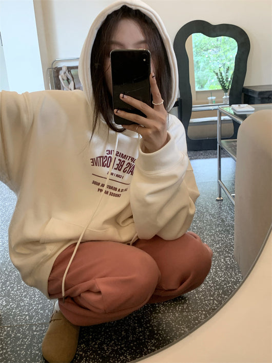 Sudadera con Capucha Estampado de Letras - Abrigo Versátil - Image 9