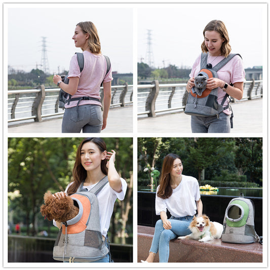Mochila Transportadora Respirable para Mascotas - Perros y Gatos