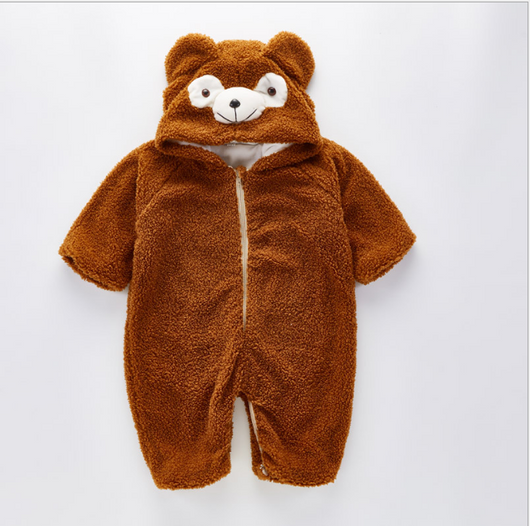 Pijama Enterizo de Terciopelo para Bebé - Comodidad Suave para el Hogar