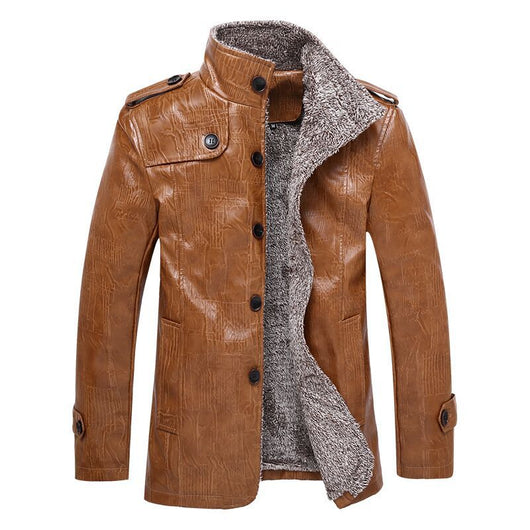 Chaqueta de Cuero PU con Forro de Terciopelo - Casual y Versátil - Image 11