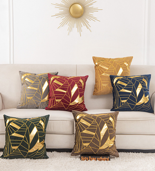 Funda de Almohada Terciopelo Holandés Dorado
