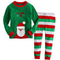 Pijama Infantil Navideño de Dos Piezas con Patrón de Rayas y Manga Larga