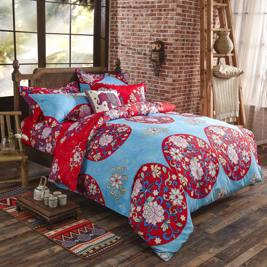 Juego de Cama de 3 Piezas con Estampado Étnico en Poliéster - Image 9