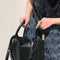 Bolsa Cuadrada de Cuero Genuino - Cartera Compacta para Mujer