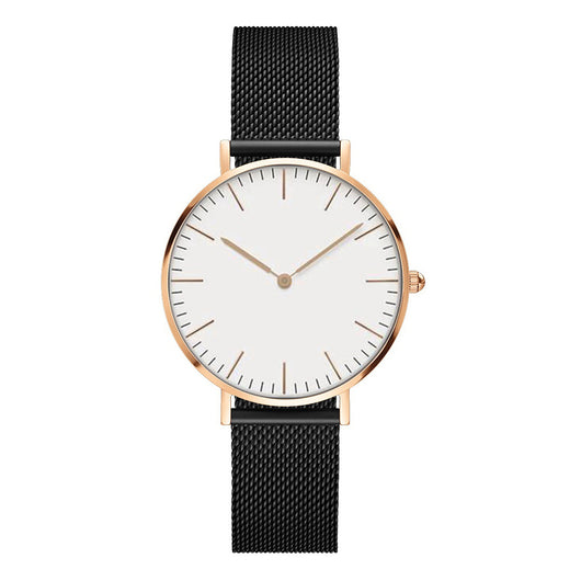Reloj de Hombre Cuarzo Oro Rosa Ultra Delgado con Correa de Acero Doble Aguja - Image 15
