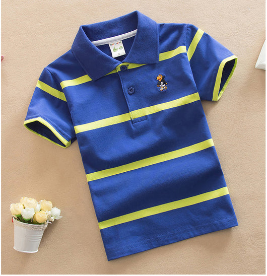 Polo Manga Corta Estilo Universitario para Niños - Image 20