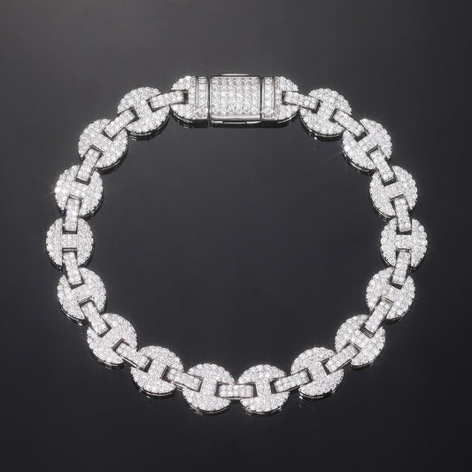 Collar y Pulsera de Plata 925 con Moissanita 8mm - Joyería Personalizada para Hombre - Image 2