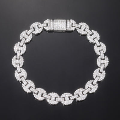 Collar y Pulsera de Plata 925 con Moissanita 8mm - Joyería Personalizada para Hombre - Image 2