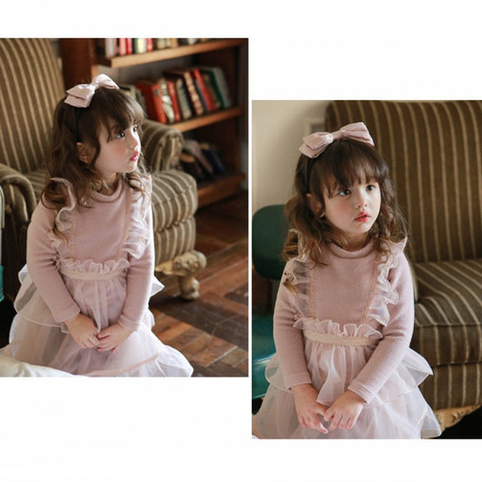 Playera Infantil Encaje y Plush Dos Capas Estilo Hada - Image 5
