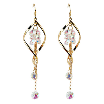 Aretes de Cristal Ondulado Largo - Image 5