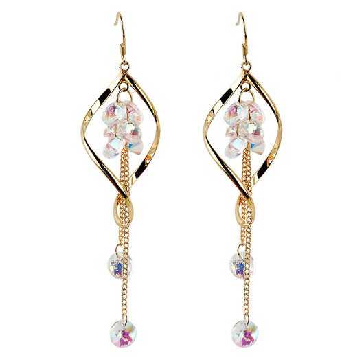 Aretes de Cristal Ondulado Largo - Image 5