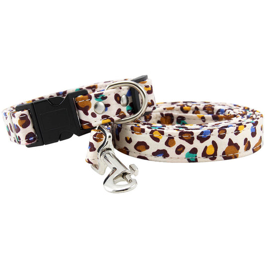 Conjunto de Collar y Correa de Cuerda de Tracción para Perros