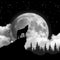 Tapiz Lobo Bajo la Luna - Diseño Místico