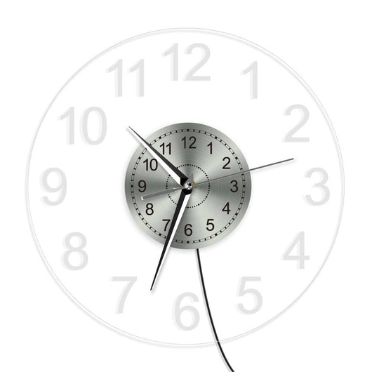 Reloj de Pared Acrílico Transparente con Luces LED Coloridas - Image 5