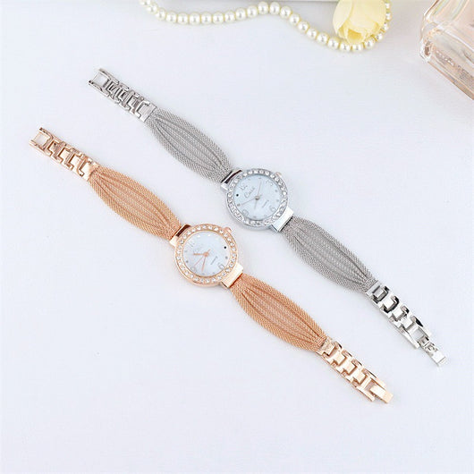 Reloj de Moda para Mujer con Malla Dorada - Image 2