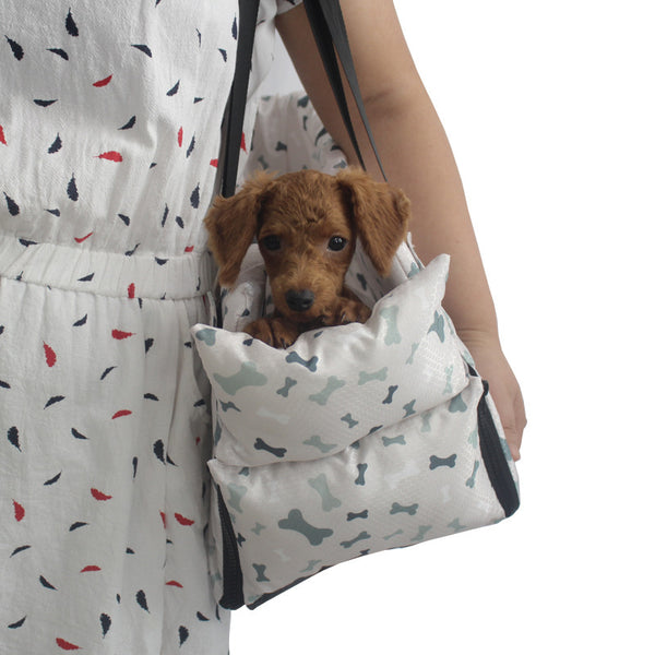 Asiento de Seguridad para Mascotas con Reposabrazos Central y Cama Impermeable