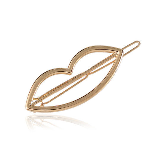 Clip de Cabello Geométrico Triangular de Metal con Motivo Luna - Image 13