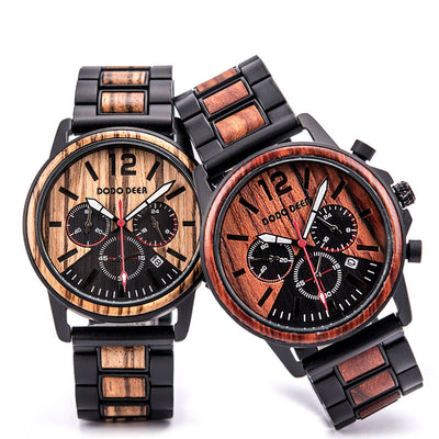 Reloj de Cuarzo con Detalles en Madera - Image 11